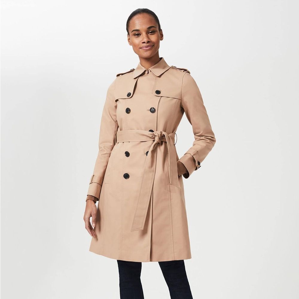 Hobbs London Saskia trench coat, tan, size 14